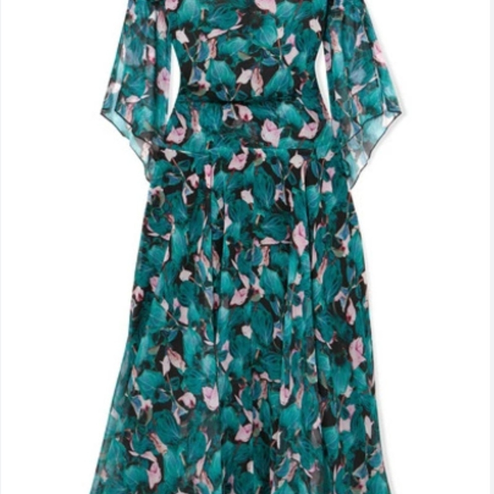 Floral Green Maxi Dress